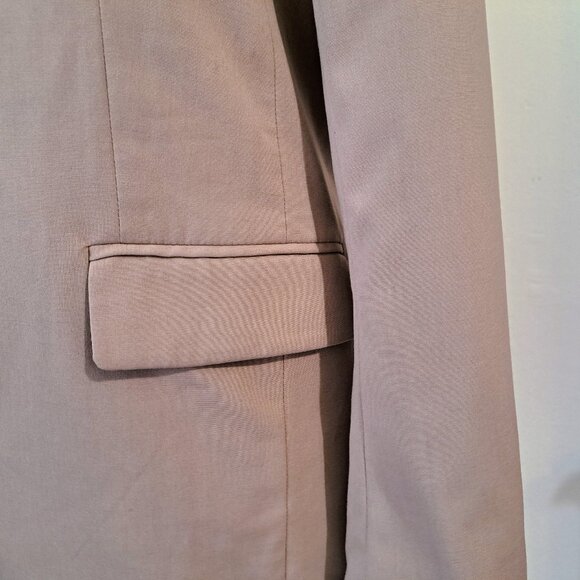 H&M Women Lined Blazer  Collar Jacket Long Sleeve Size S Color Tan - Picture 5 of 12